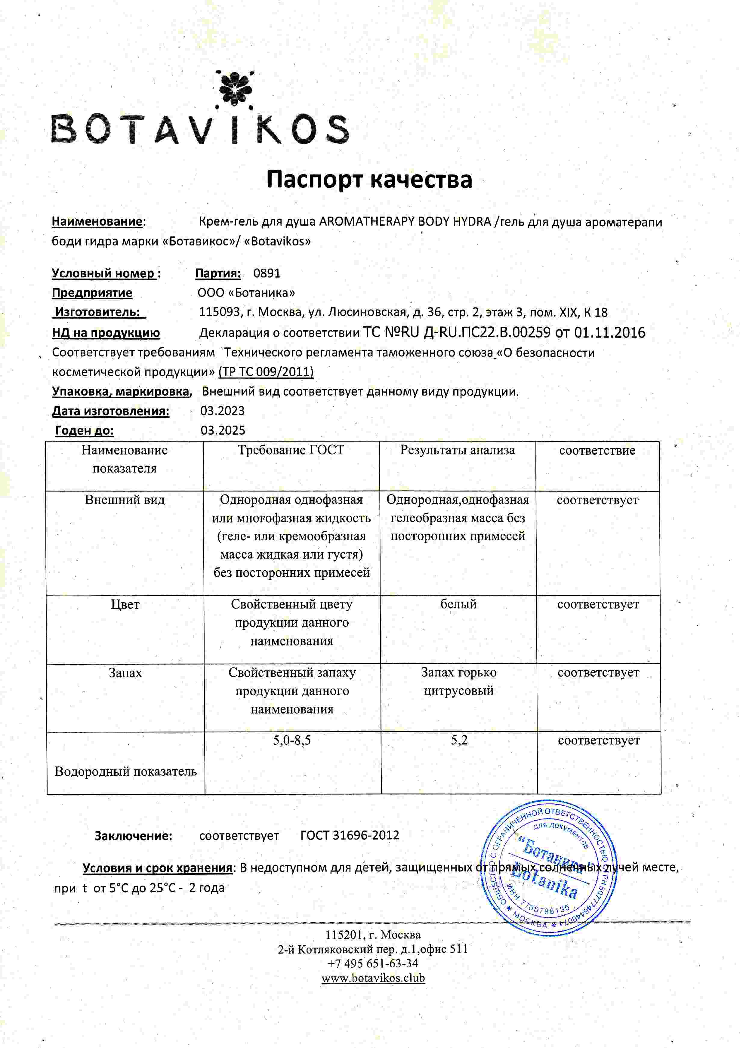 Паспорт №032023